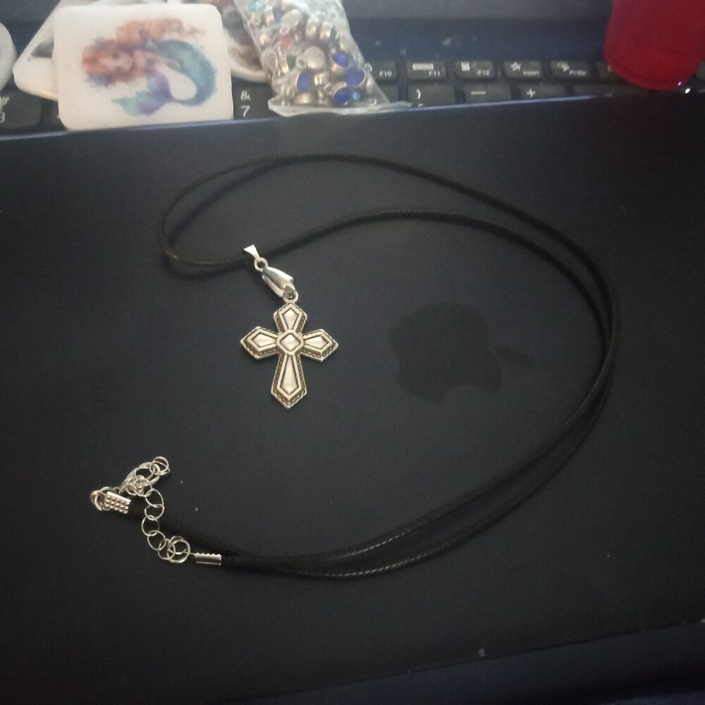 Handmade Silver Plated Cross Necklace